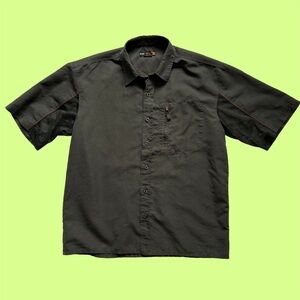 Vintage Y2K Industry Skater Button Down Shirt Mesh Pits Medium